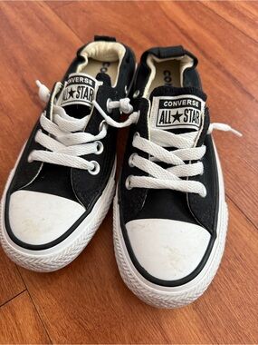 Converse Womens Black & White Low Top Sneakers